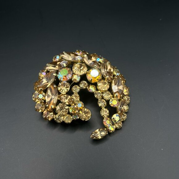 Vintage Rhinestone Brooch – Likely 1960s–1970s – Juliana / Sherman Style - Picture 6 of 10